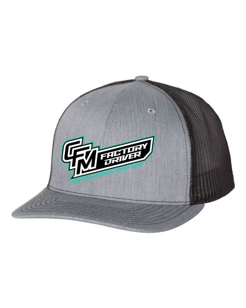 Factory Pilot Hat - Richardson Snap Back Grey - Black Back