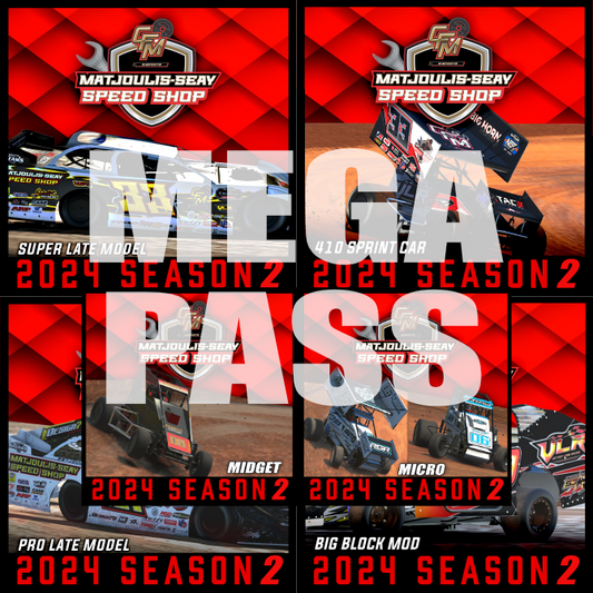 Mega Season 2024 Pass - Season 2 Pass - 410, SLM, PLM, BBM, MIDGET+MICROS
